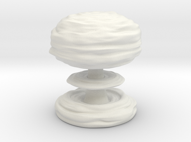 Huge Mushroom Cloud 30cm / 12in in White Natural Versatile Plastic