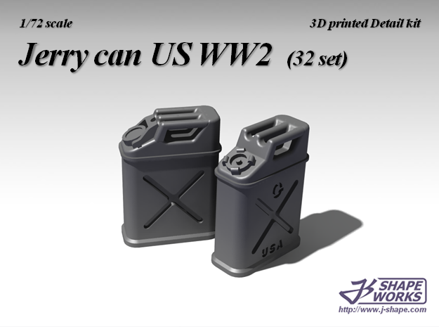 1/72 Jerry Can US WW2 (32 set) in Tan Fine Detail Plastic