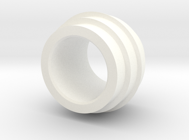 Side Booster ring in White Processed Versatile Plastic