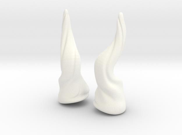 Horns Twist Vine: SD horns pointing up in White Processed Versatile Plastic