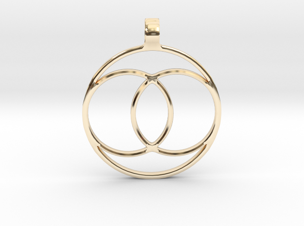 [The 100] Coalition Symbol Pendant in 14K Yellow Gold
