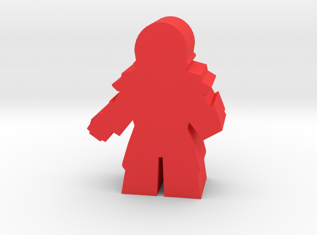 Game Piece, Reptoid Commander in Red Processed Versatile Plastic