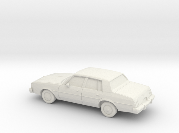 1/87 1984-88 Oldsmobile Cutlass Sedan in White Natural Versatile Plastic
