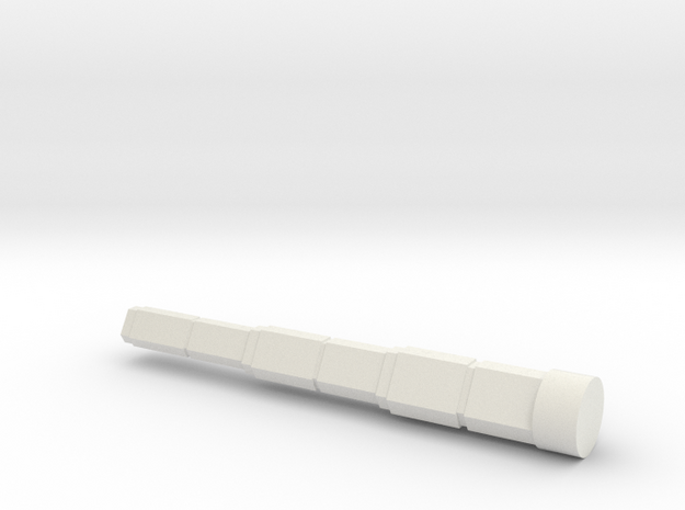 28mm Railgun in White Natural Versatile Plastic