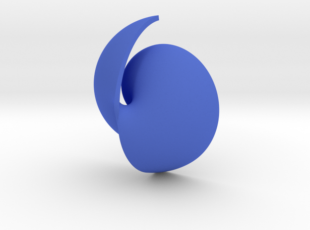 Fermat Vortex Shell CW in Blue Processed Versatile Plastic