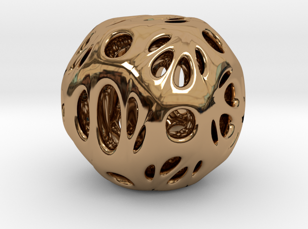 hydrangea ball 03 in Polished Brass