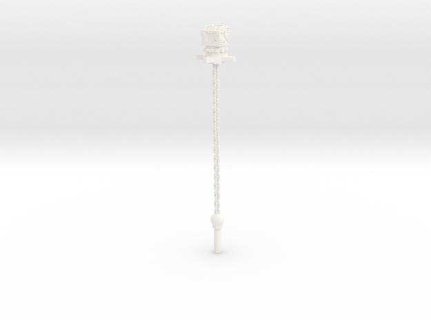 Head Flail Extender in White Processed Versatile Plastic