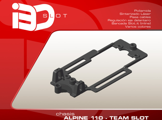 Chasis para Alpine A110 Team Slot in White Natural Versatile Plastic