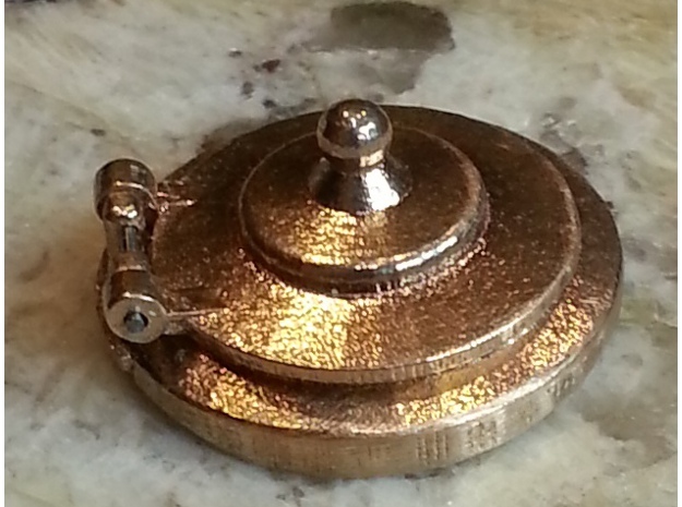 Water Tank Cap  in Natural Brass