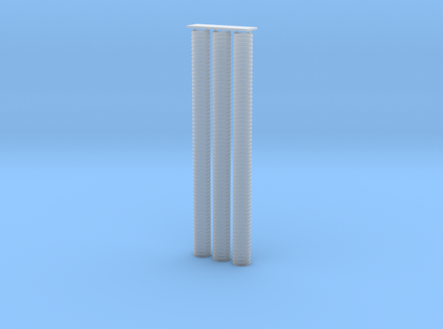 'N Scale' - (3) 24" x 30' Culvert Pipe in Tan Fine Detail Plastic
