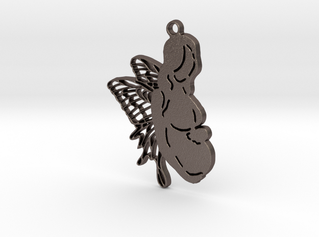 Creator Pendant in Polished Bronzed Silver Steel