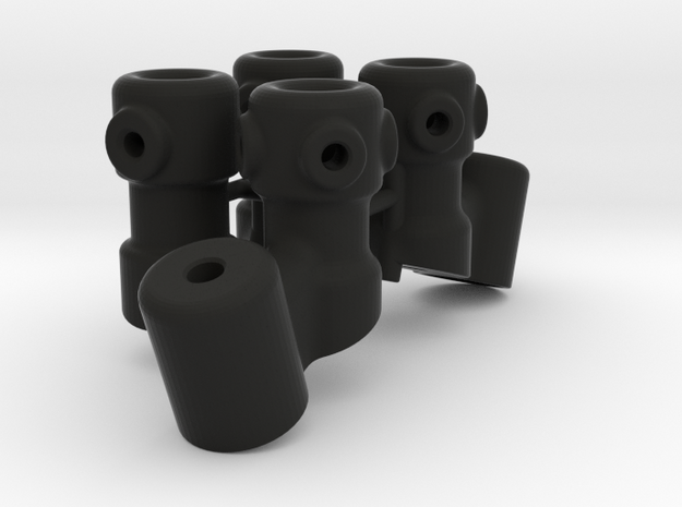 M3R16 Angled Scratchbar Mounts in Black Natural Versatile Plastic