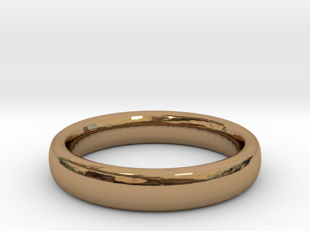 Simple Ring (Size 13) in Polished Brass