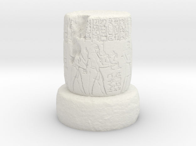 28mm/32mm Egyptian Column ruin in White Natural Versatile Plastic