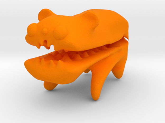 Improved Bear That is Eating Your Finger in Orange Processed Versatile Plastic