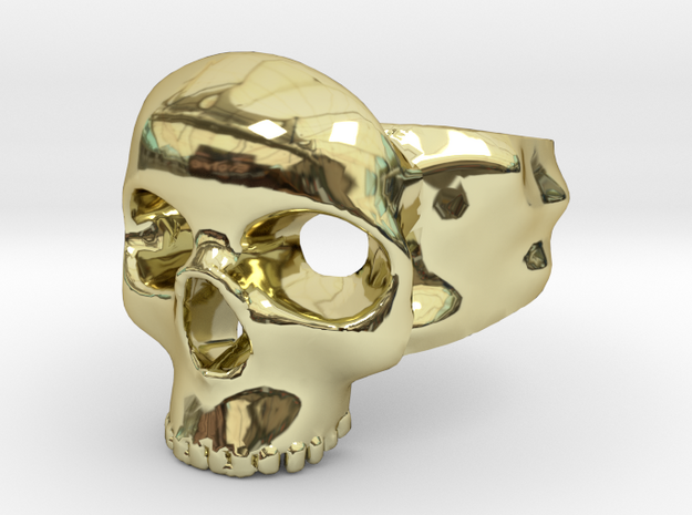 Skull Ring in 18k Gold Plated Brass