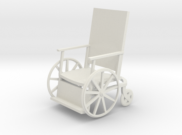 1:24 Vintage Wheelchair in White Natural Versatile Plastic
