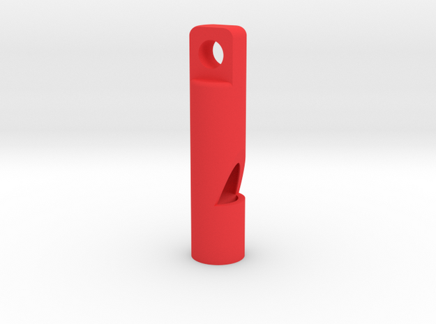 Whistle - small, powerful  ! ( 90 - 91 dB ) in Red Processed Versatile Plastic