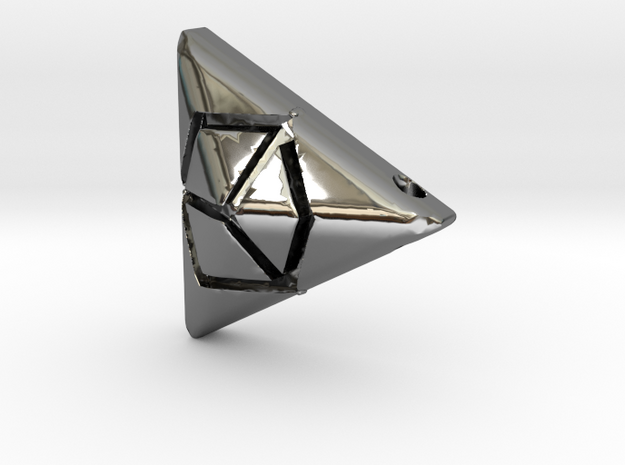 Triangulo1 (repaired) in Fine Detail Polished Silver