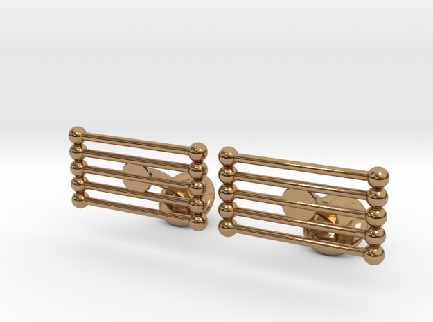  Pin Cufflinks in Polished Brass