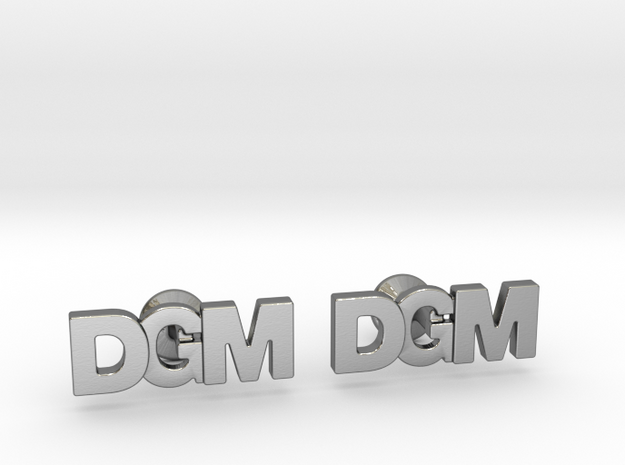 Monogram Cufflinks DGM in Polished Silver