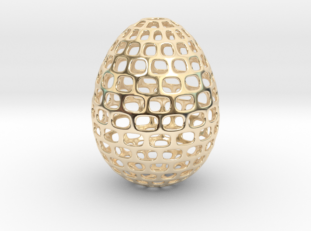 Running - Decorative Egg - 2.3 inches in 14K Yellow Gold