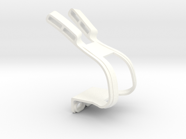 Double Toe Strap Toe Clip in White Processed Versatile Plastic