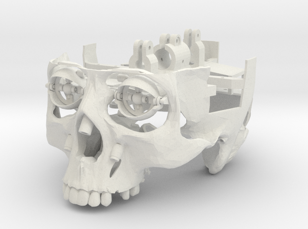 Skull EYES Only (No Jaw Or Skull Cap) in White Natural Versatile Plastic