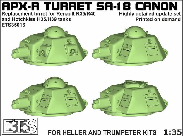 ETS35016 - APX-R turret with SA18 gun [1:35] in Smooth Fine Detail Plastic