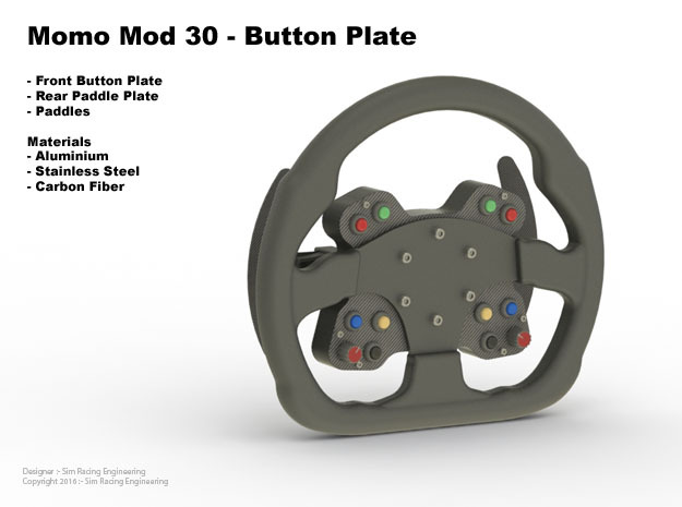 Mod30 Button Plate Enclosure in Black Natural Versatile Plastic