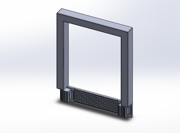 4pkg - 8x10 Roll Up Door; Open w/Leveler - Surface in Smooth Fine Detail Plastic