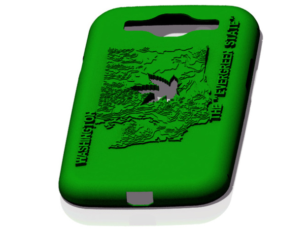 Galaxy S3 Washington Marijuana Leaf in Green Processed Versatile Plastic