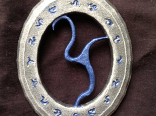 Rune Medallion in White Natural Versatile Plastic