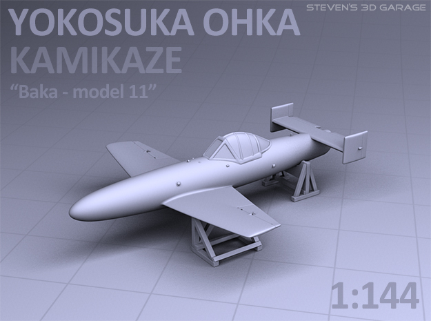 Japanese YOKOSUKA OHKA - Kamikaze airplane in Tan Fine Detail Plastic