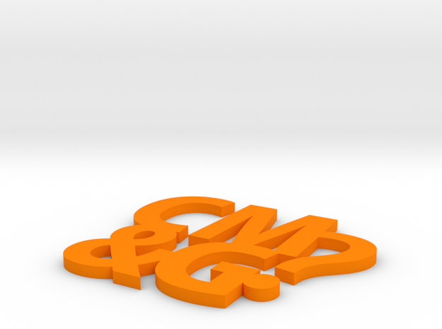 Coaster #1 - CM&G logo in Orange Processed Versatile Plastic