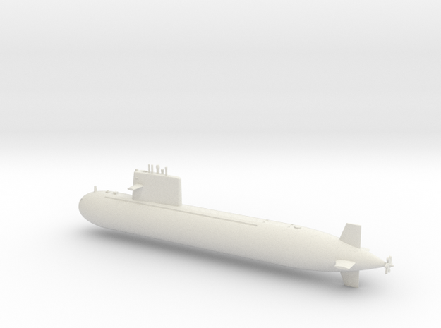 1/600 Type 091 Submarine in White Natural Versatile Plastic