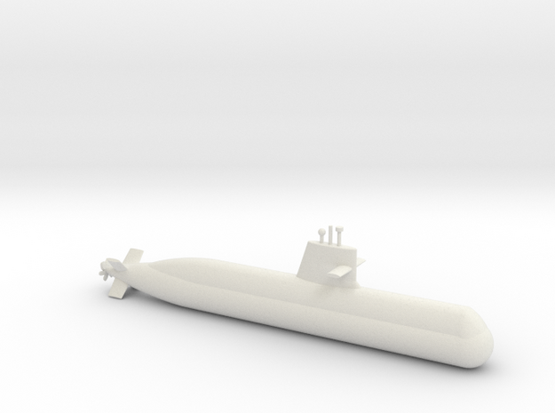 1/600 Soryu Class Submarine in White Natural Versatile Plastic
