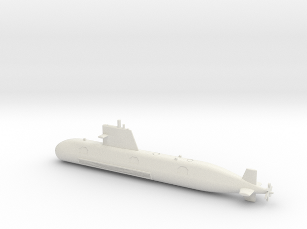 1/600 Scorpene class submarine in White Natural Versatile Plastic