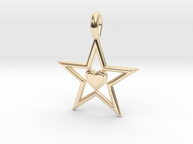 Pendant Of Star in 14K Yellow Gold