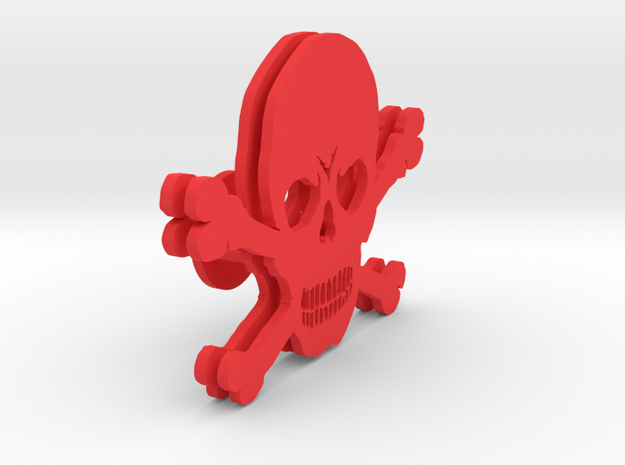 SkullHeadphone Holder in Red Processed Versatile Plastic