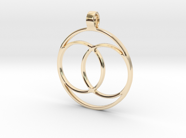 [The 100] (Small) Coalition Symbol Pendant in 14K Yellow Gold