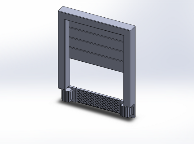 2pkg - 8X10 Roll Up Door; Partial - w/Leveler - Su in Tan Fine Detail Plastic