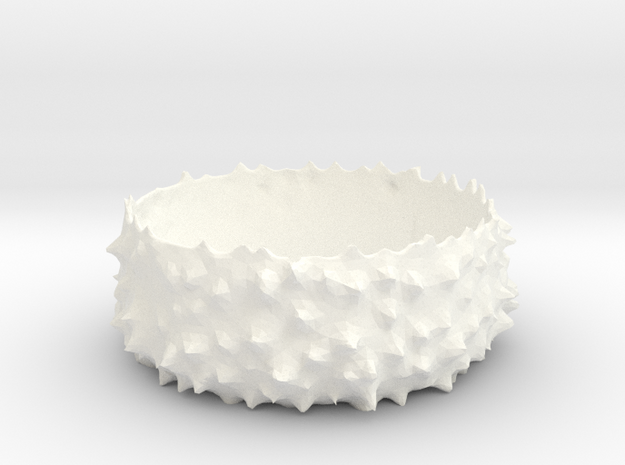 Spiky Bowl in White Processed Versatile Plastic
