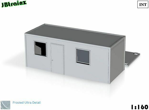 Office Container (1:160) in Tan Fine Detail Plastic
