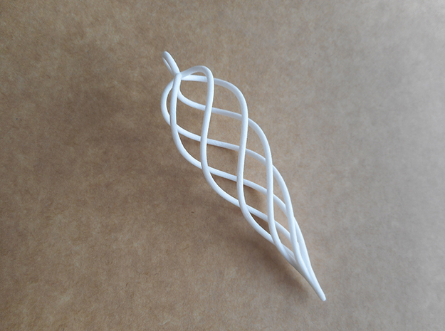 Wireframe Icicle Christmas Decoration in White Processed Versatile Plastic