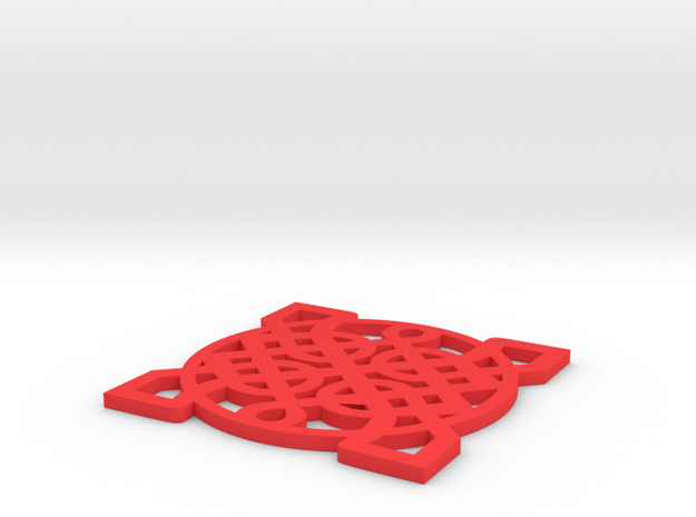 Coaster in Red Processed Versatile Plastic