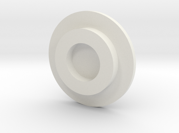 IS / ISU roller Hubcap 1/16  in White Natural Versatile Plastic