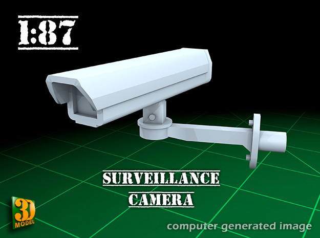 Surveillance Camera (1/87) in Smooth Fine Detail Plastic
