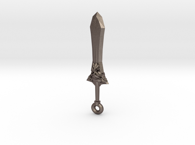 SWORD OF THE DRAGONSTONE PENDANT in Polished Bronzed Silver Steel