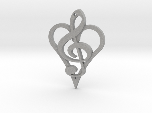 Music From The Heart Pendant in Aluminum